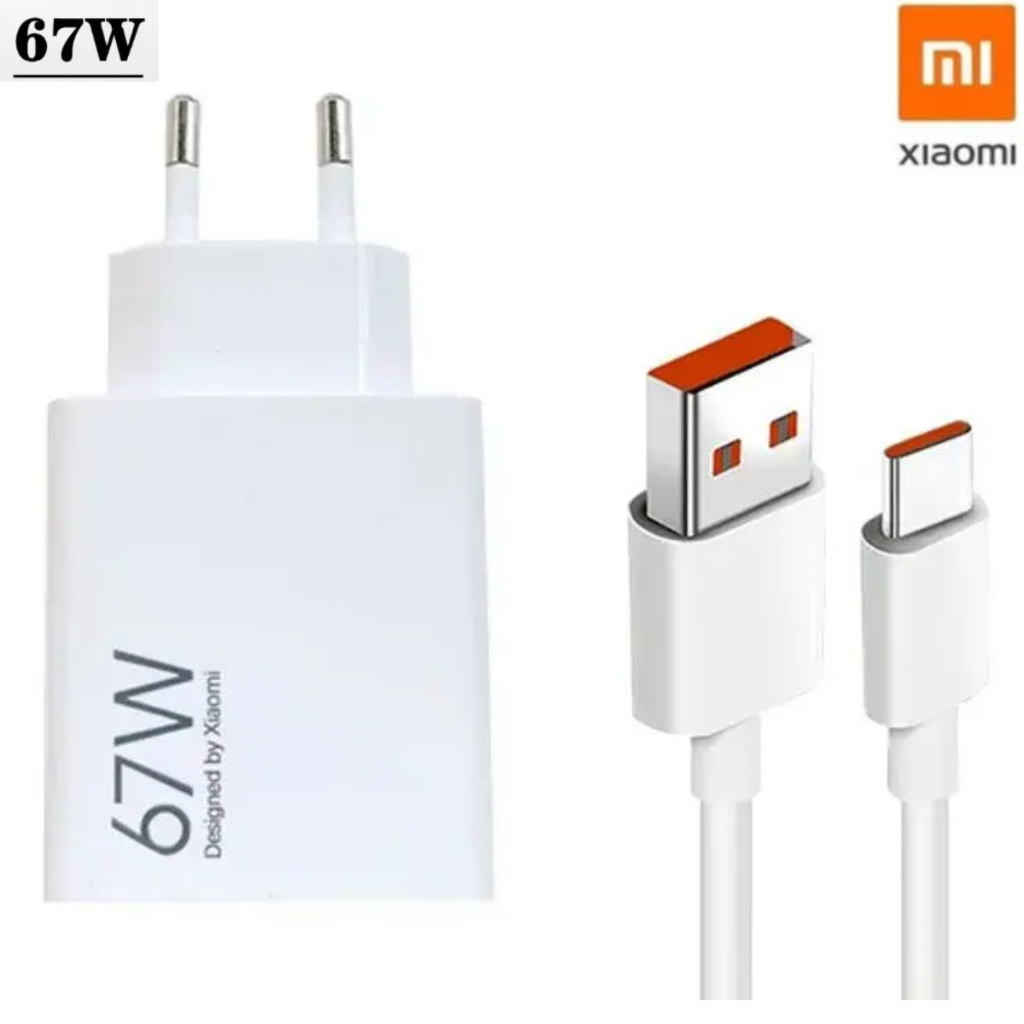 Carregador 67W Carregador Xiaomi Tipo C Original Mi9s Mi10 Lite Redmi Note 8 Redmi note 9 pro Poco X4 Poco X5 Poco X6