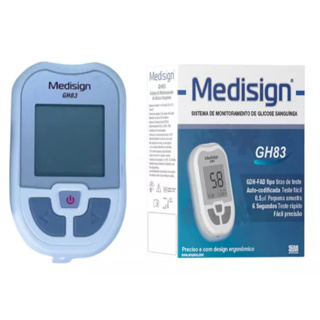 Glicosímetro Aparelho Medir Glicemia - GH83 - MEDISIGN - CEPALAB em Oferta na Shopee