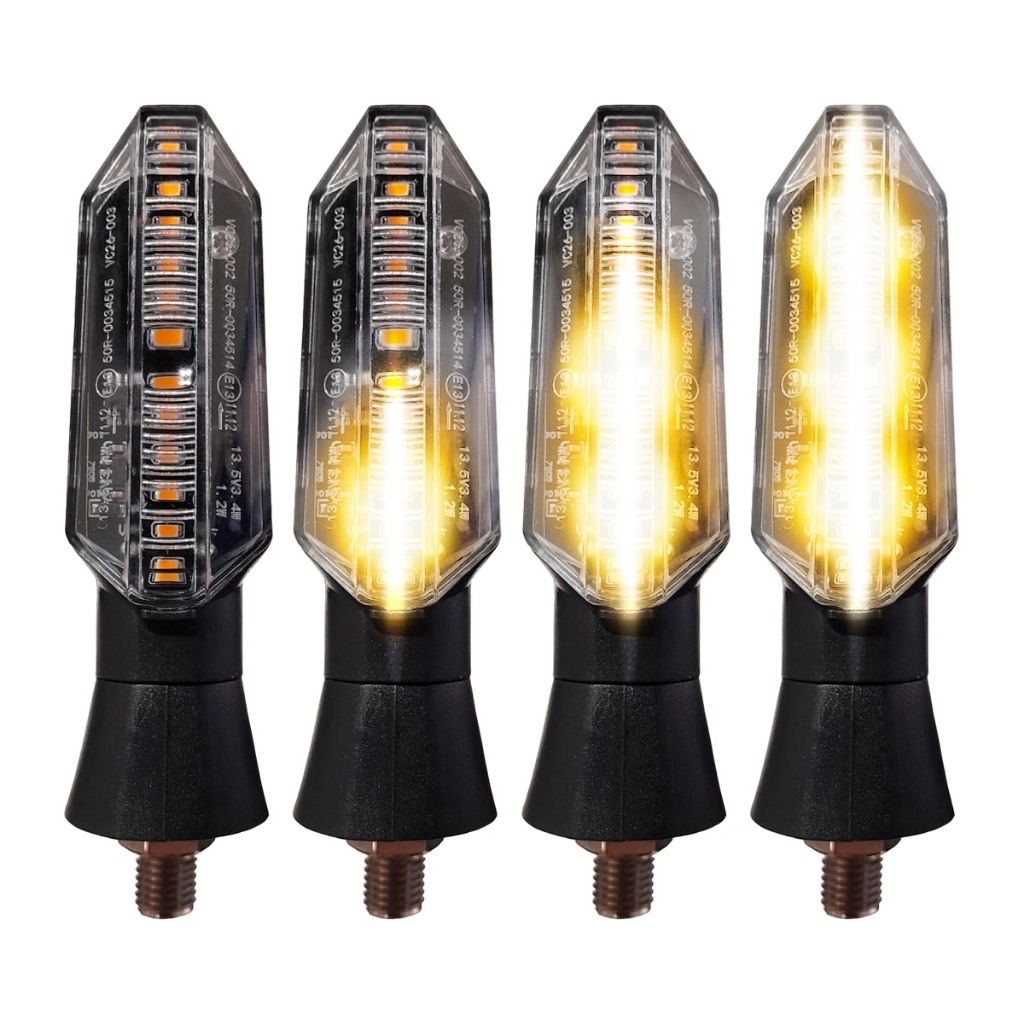 Kit 4 Pisca Seta Sequencial Led Modelo 250 Twister Honda Cb Xre 300 Titan Fan Nxr Bros Cbx 125 150 160 Yamaha Parafuso