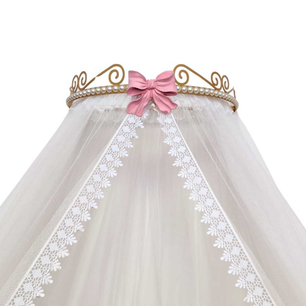 Dossel com mosquiteiro tule  para berço para menina