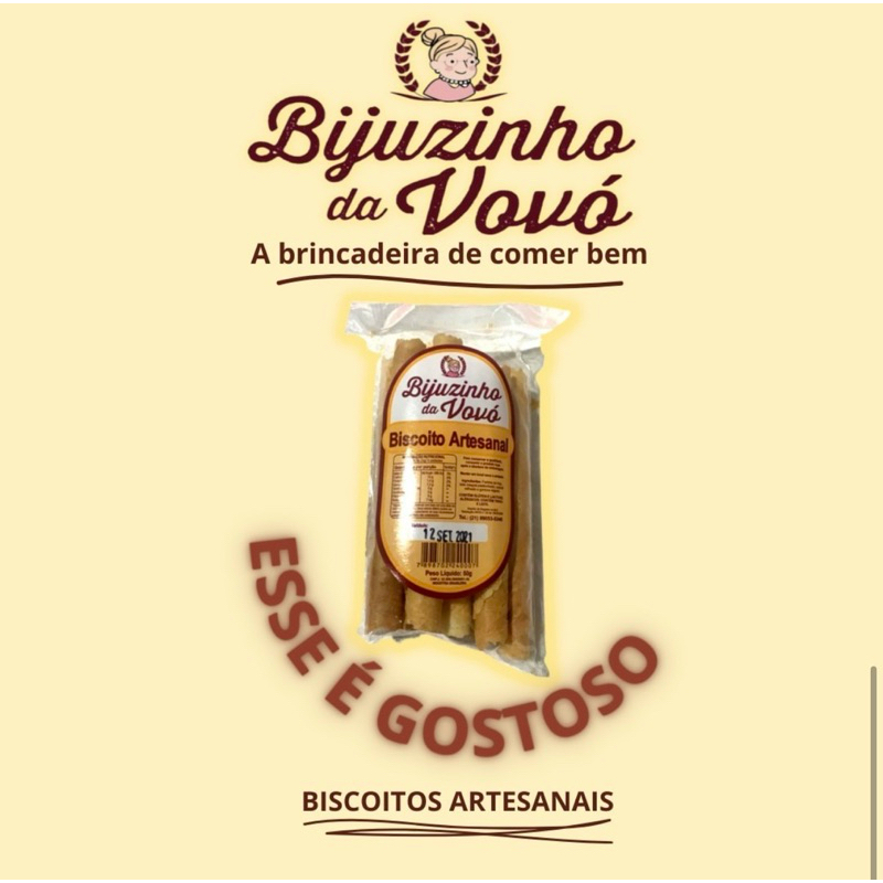 Biscoito Canudinho Bijuzinho da Vovó kit com 10 und de 50G em Oferta na Shopee