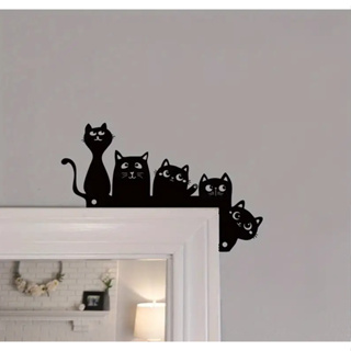 Decoração canto de porta silhuet Gato Decoração criativa para casa Decoração para Pet Quarto gatinho em Oferta na Shopee