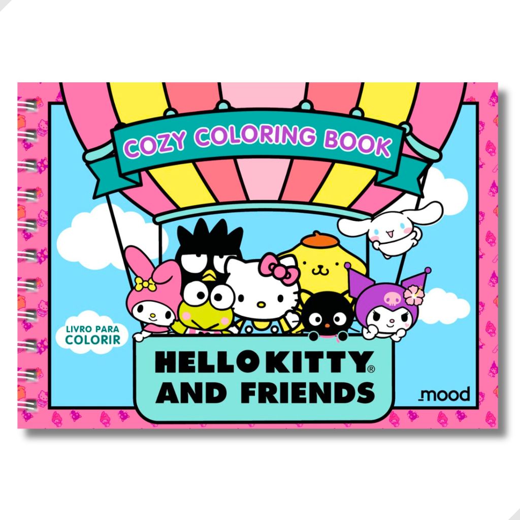 Livro de Colorir ORIGINAL Hello Kitty And Friends Comfy & Cozy Coloring Book