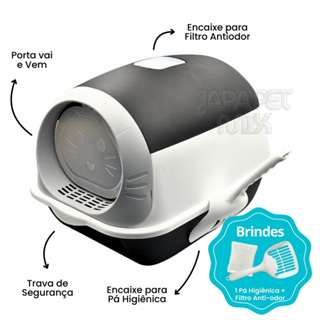 Caixa de Areia Fechada Para Gatos Banheiro Higiênico Com Pá e Filtro Promoção Envio Imediato em Oferta na Shopee