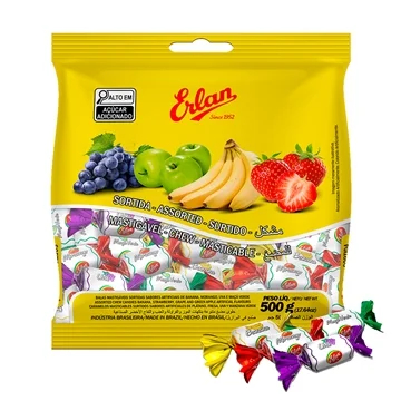 Bala Macia Frutas Sortidas 500g - Erlan