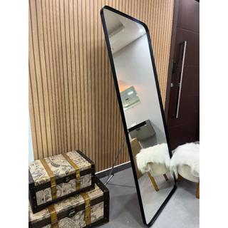 Espelho Retangular 150x60cm 170x70cm Corpo Inteiro Com Suporte de Chão Moldura Alumínio Salão Quarto Sala Decorativo em Oferta na Shopee