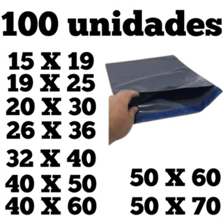 Kit 100 Unidades Envelope De Segurança Aba Adesiva Embalagem Correio Ecommerce Saco Adesivado em Oferta na Shopee