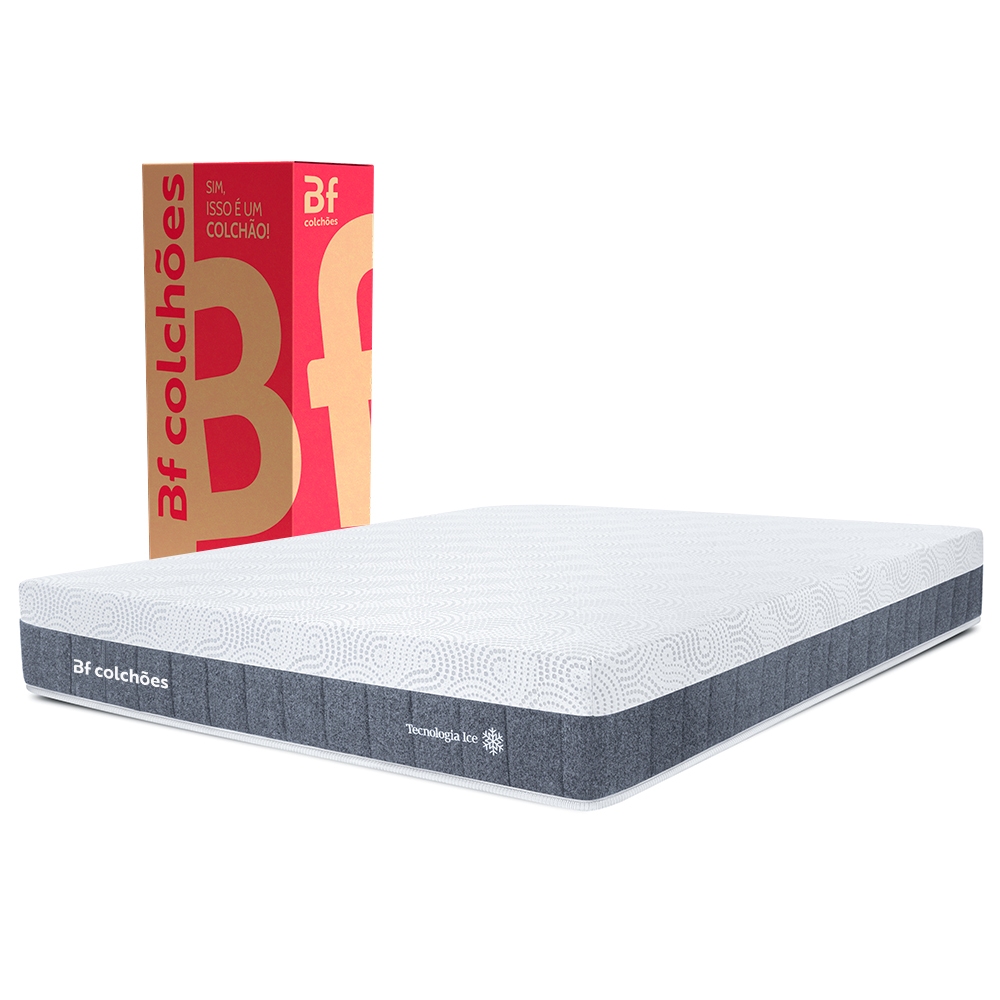 Colchão Queen Premium BF Ice Espuma NASA 158x198cm BF Colchões - Home & Living
