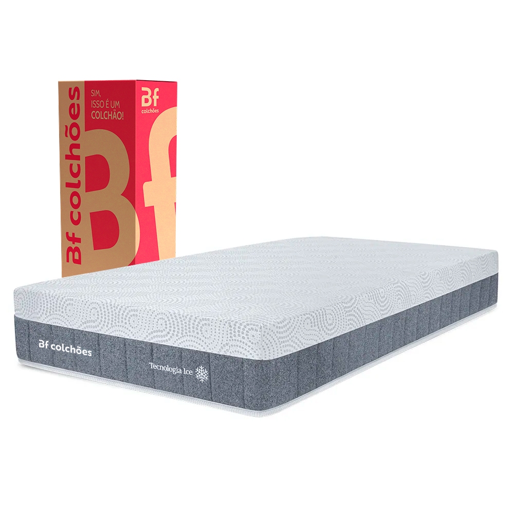 Colchão Solteiro Premium BF Ice Espuma NASA 88x188cm BF Colchões - Home & Living