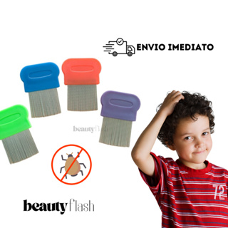 Pente Fino Aço Inox para Remoção de Piolhos e Lêndeas Compacto Beauty Flash Cerdas Arredondadas em Oferta na Shopee