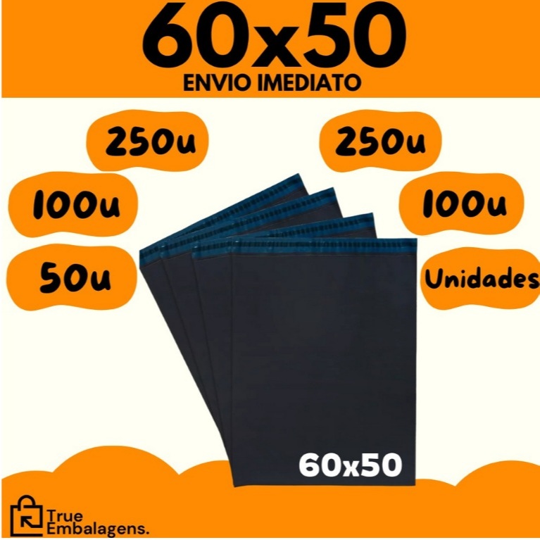 Envelope 60x50 Segurança Embalagem De Envio Correios 50, 100 e 250 unidades em Oferta na Shopee