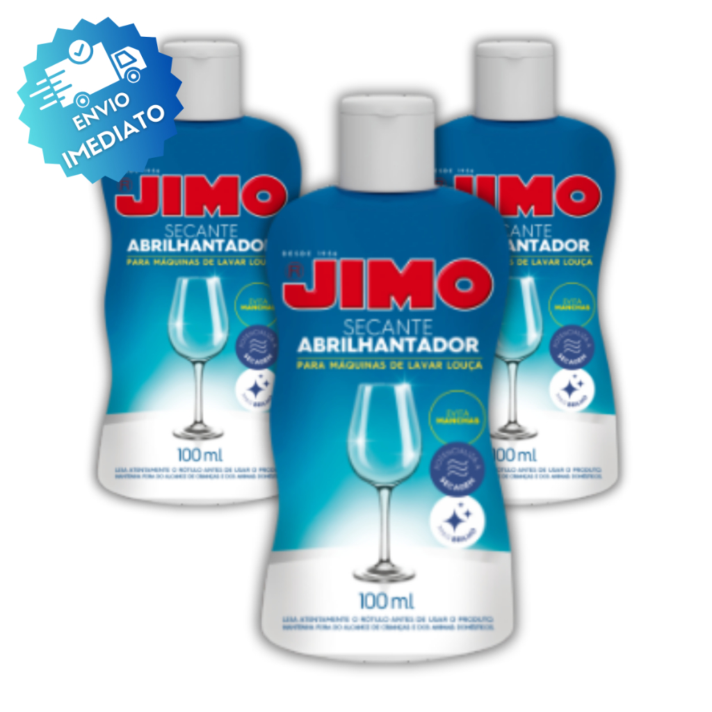 Secante Abrilhantador Para Máquinas de Lava Louças 100ml Jimo- Kit com 3 em Oferta na Shopee