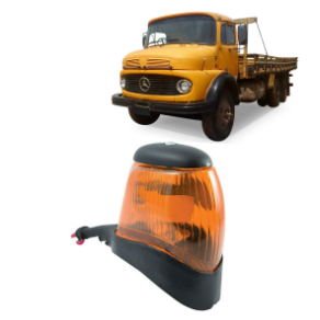 PAR DE LANTERNA DIANTEIRA MERCEDES BENZ 1113/ 1114 /86 (APLICA NO PARALAMA ) MODELO  CAPACETE