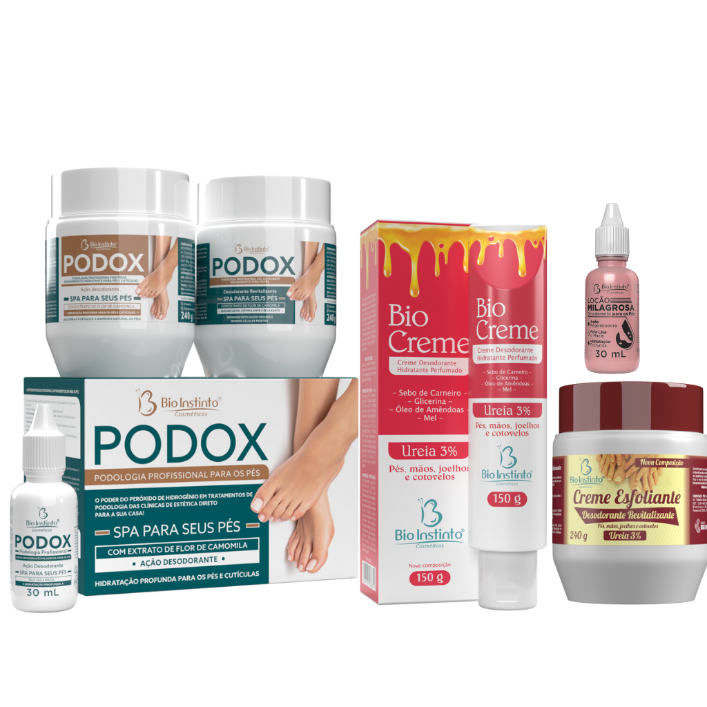 🦶MEGA KIT COMPLETO PODOX PODOLOGIA PROFISSIONAL – CUIDADOS COMPLETOS PARA OS PÉS