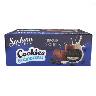 Paçoca com Biscoito Sabor Cookies and Cream - Display 8un. em Oferta na Shopee