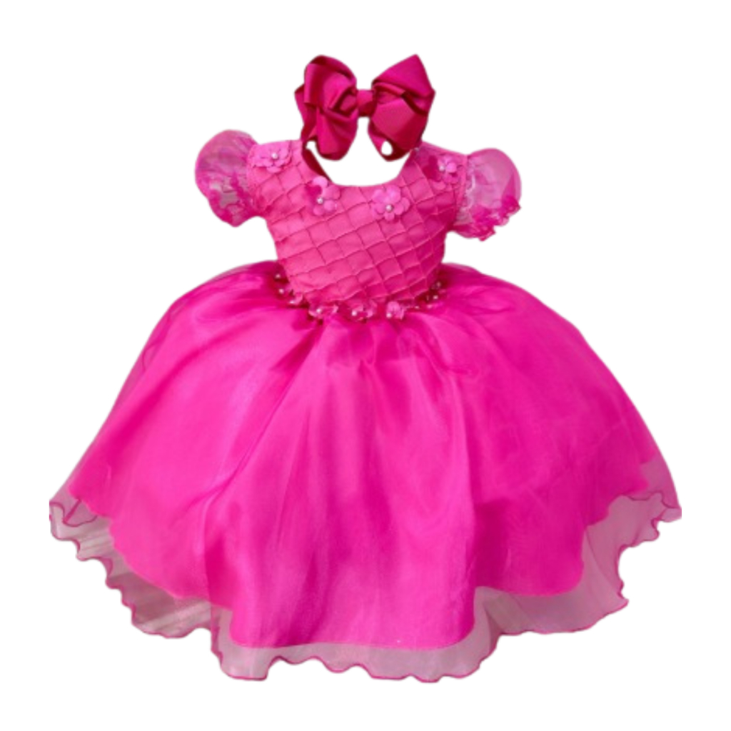 Vestido de Festa Infantil Luxo Fantasia Princesa Sofia Rapunzel Aurora Lilás Lavanda
