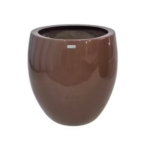 Vaso em Fibra de Vidro - 43cm - Pérola - M