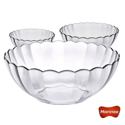 Conjunto de Tigelas Marinex Bella - 3 Peças em Oferta na Shopee