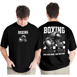 Camiseta Premium Oversized Esportiva Luta Boxing Boxe Streetwear 100% Algodão Envio Imediato