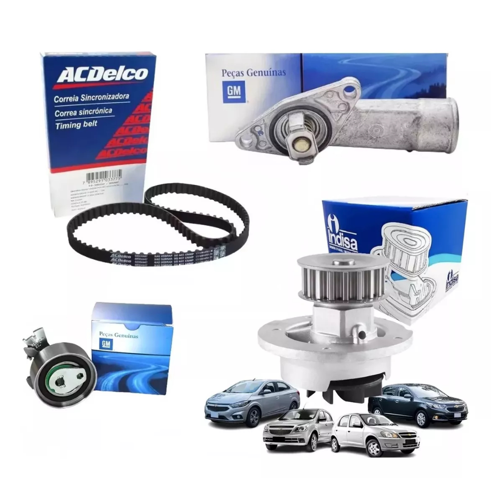 Kit Correia Tensor Válvula Bomba Agile Corsa Celta Meriva Montana Prisma Onix 1.0 1.4 1.6 8v