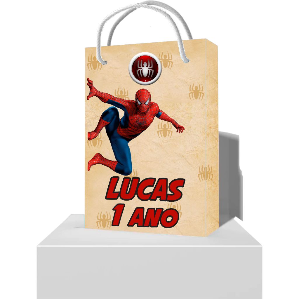 Sacolinha Homem Aranha Personalizada - Sacolinha para Lembrancinha Homem Aranha Aniversário