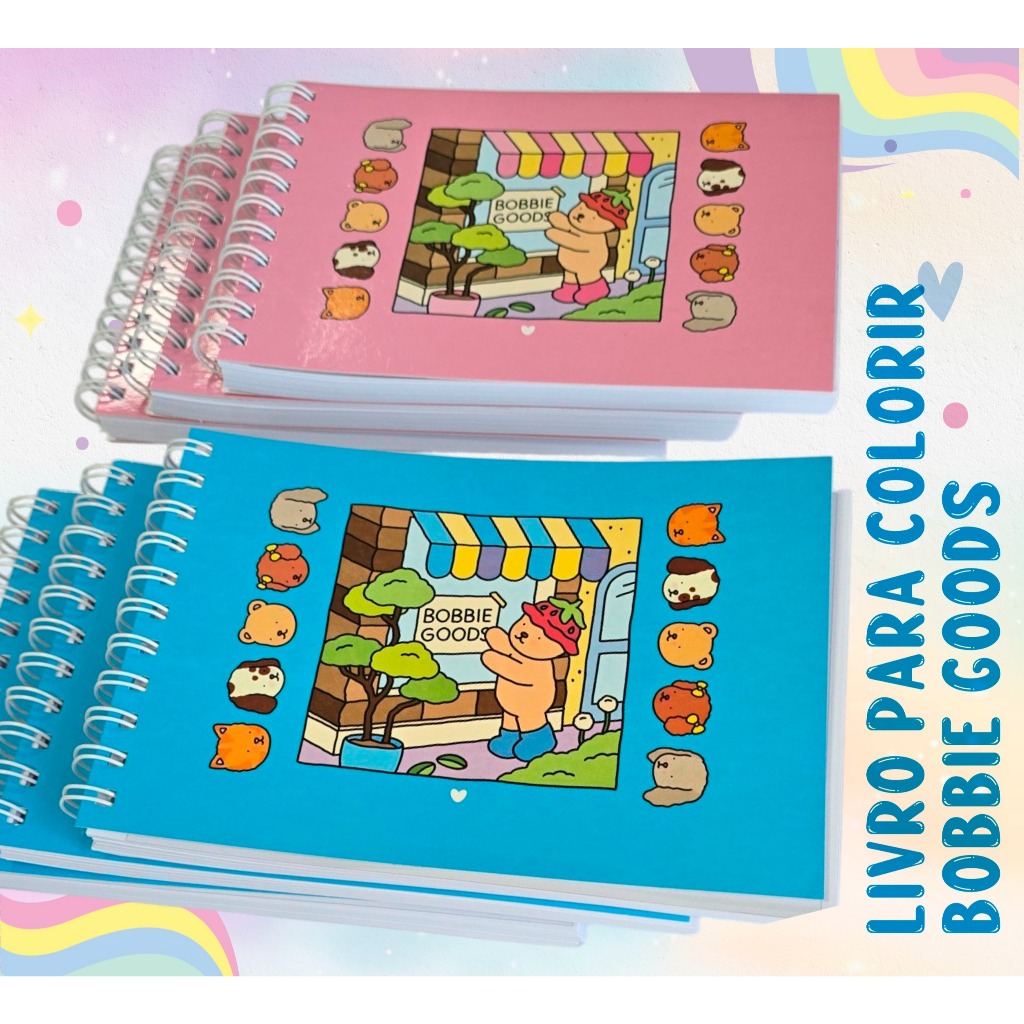 Bobie guds Livro de colorir bobie guds Encadernado 50 e 100 folhas Capa dura e Capa flexív...