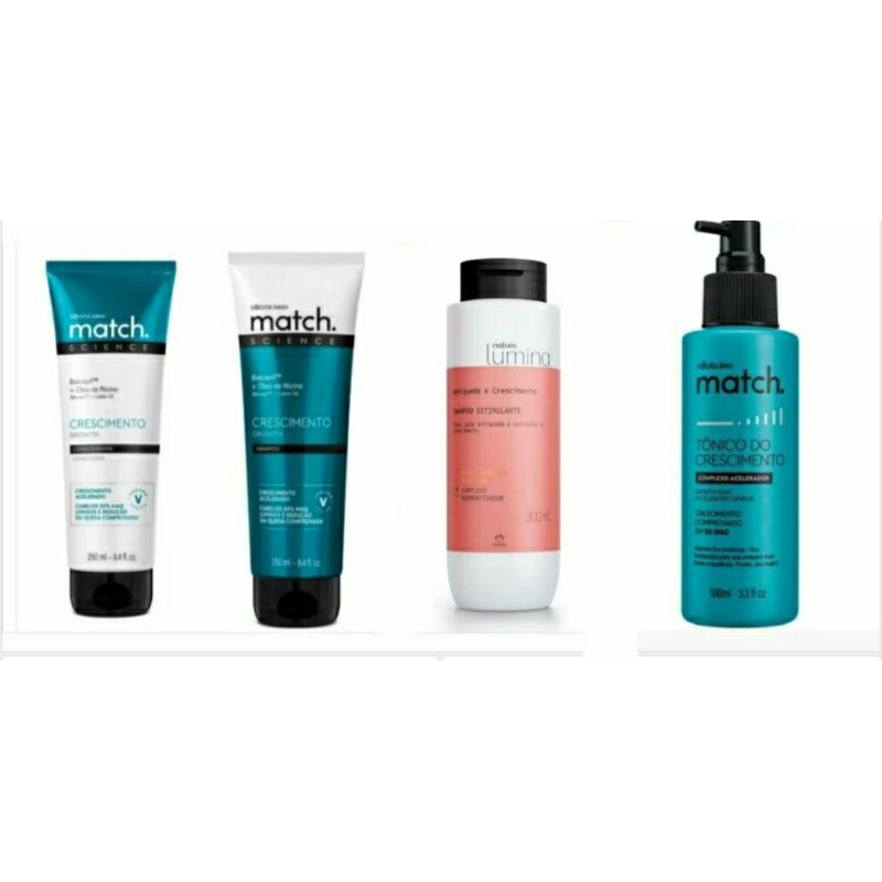 SHAMPOO MATCH TONICO crescimento o boticario LUMINA