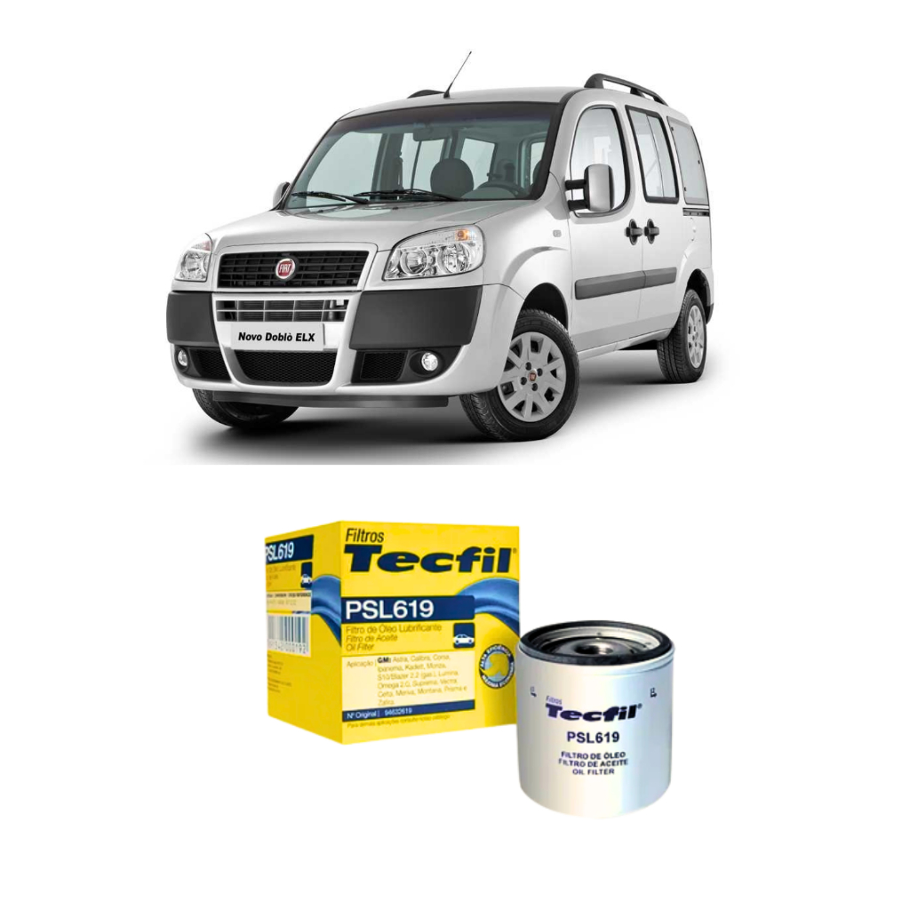 Filtro de Oleo Tecfil PSL619 Fiat Doblo 2006 até 2010 Flex 1.8 8V Adventure ELX HLX Cargo Original