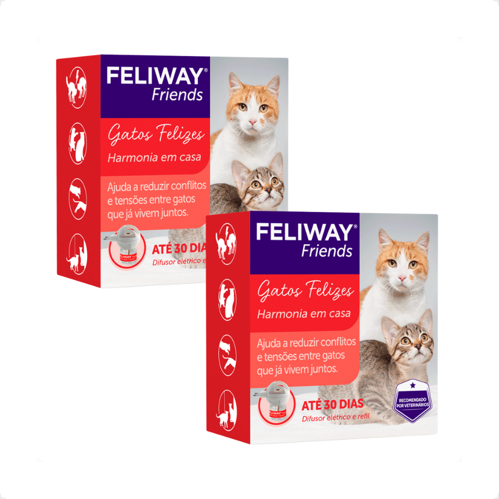 Kit 2 Feliway Friends Ceva Difusor Elétrico + Refil - 48 mL em Oferta na Shopee