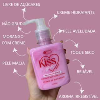 Creme corpo e virilha beijavel com aroma sabor morango para corpo e virilha isis makeup em Oferta na Shopee