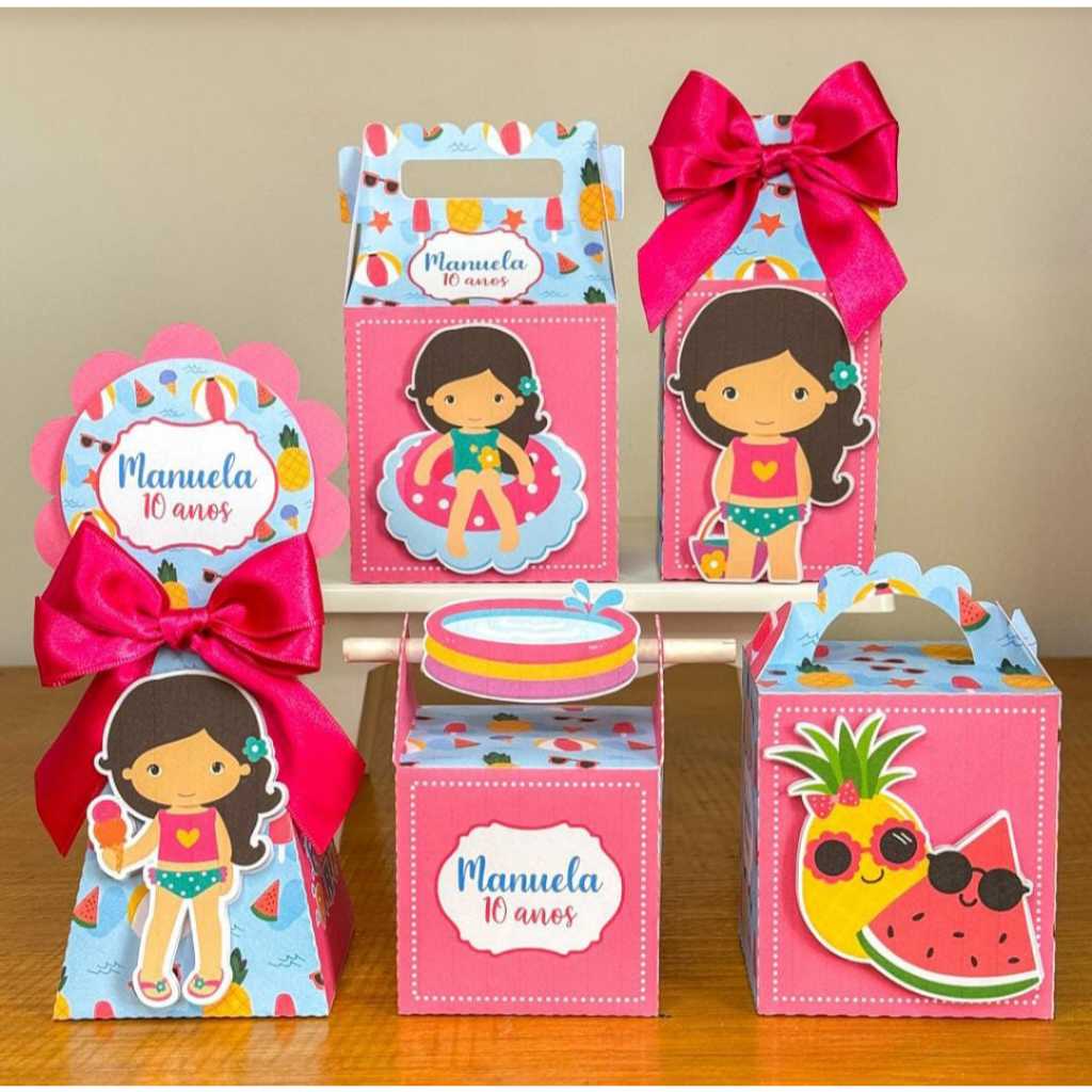 Personalizados Pool Party PEGUE E MONTE  Lembrancinhas kit para Festa em Oferta na Shopee