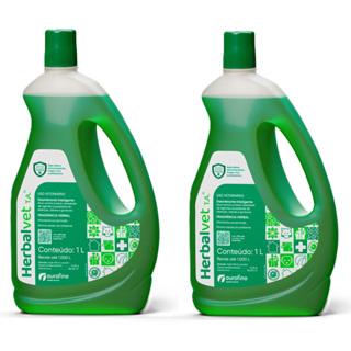 2 Herbalvet T.A. 1L - Desinfetante P/ Canil em Oferta na Shopee