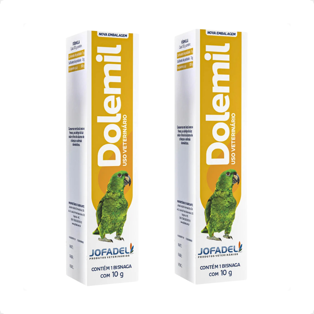 Kit 2 Pomadas Dolemil Jofadel para Pássaros - 10 g - Pets