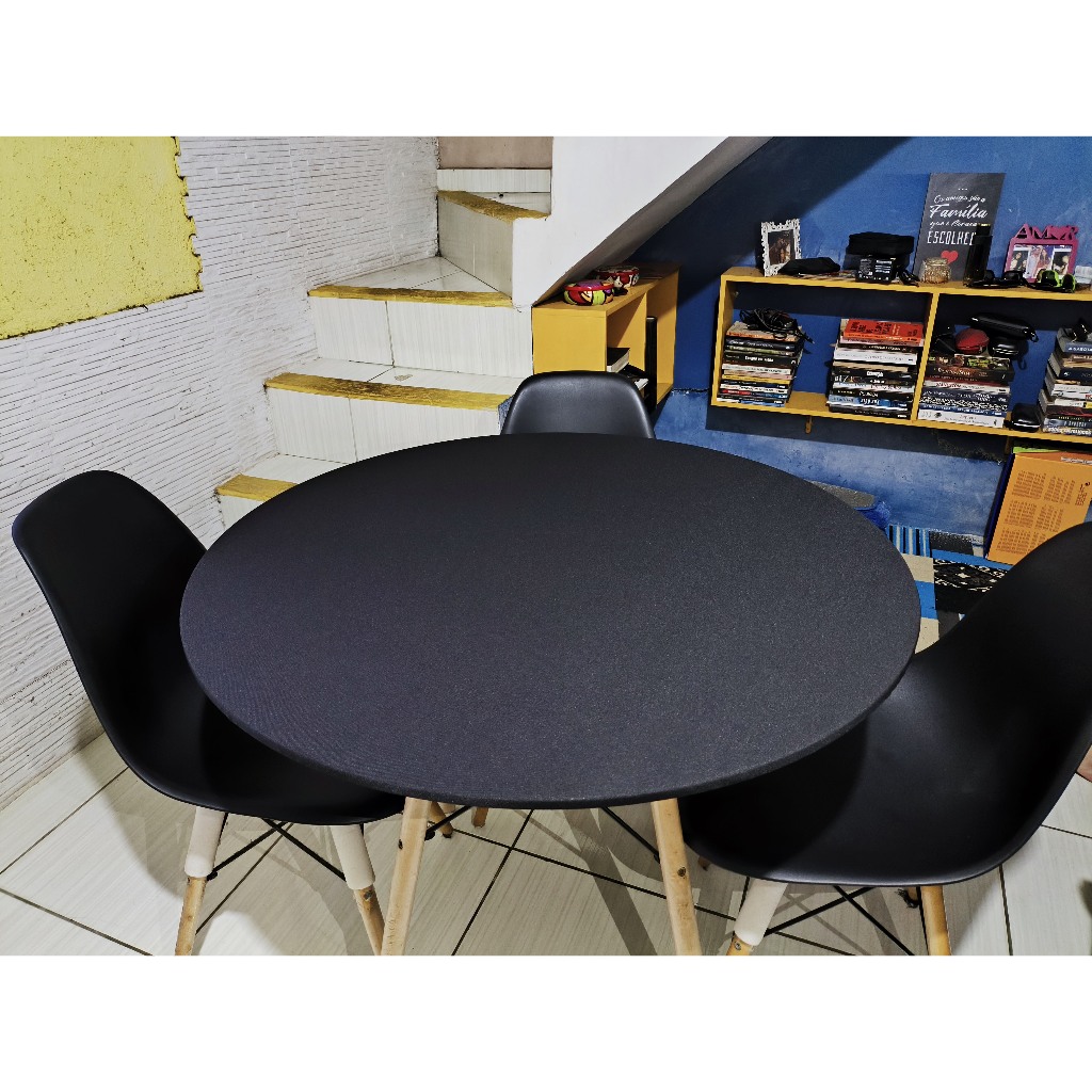 Toalha de Mesa com Elástico | Ajuste Perfeito para Mesas Redondas | Fácil de Lavar