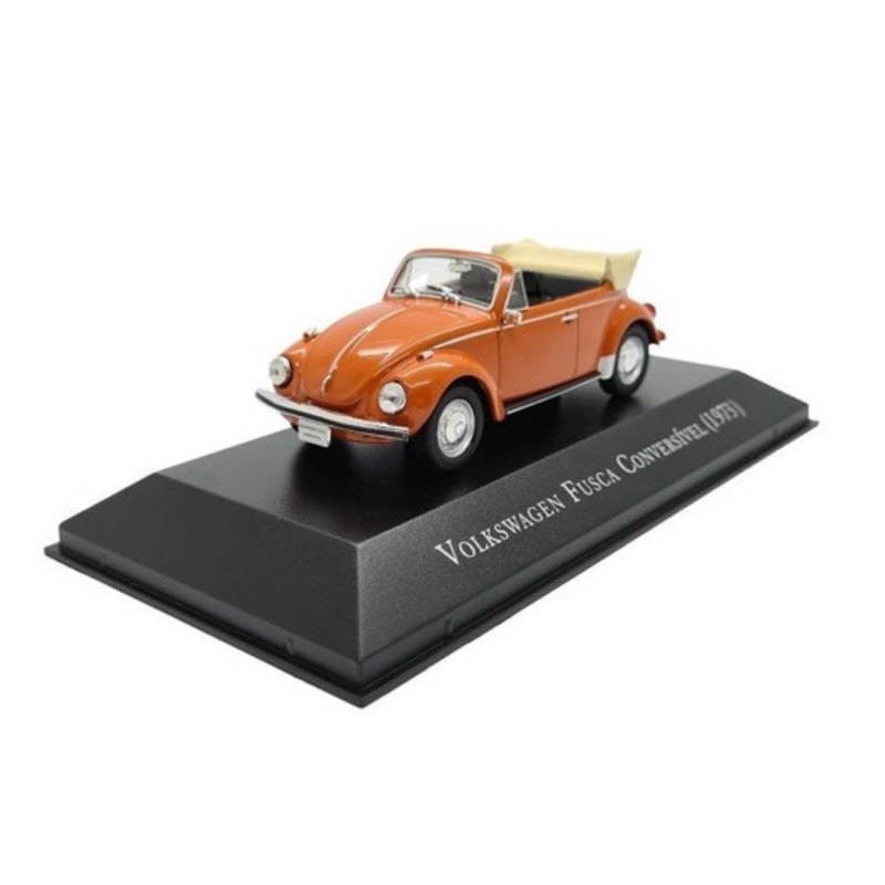 Miniatura Volkswagen Fusca Conversível 1973 1/43 Carros Inequeciveis do Brasil