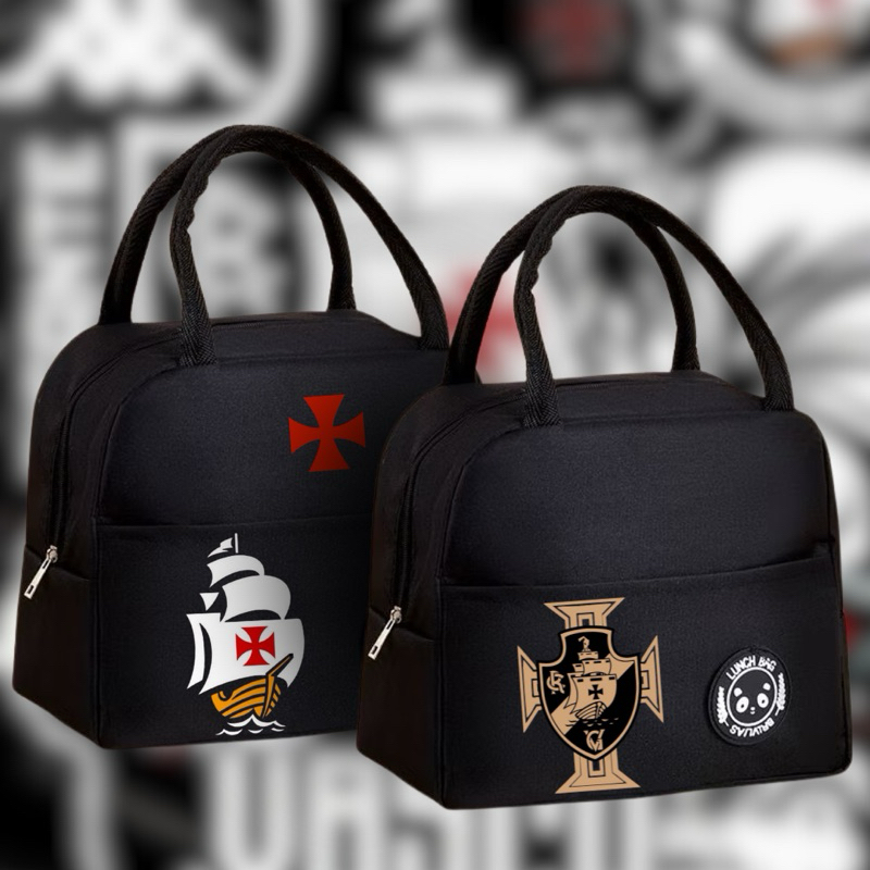 Bolsa Térmica Vasco - Lancheira - Isolamento Térmico - Espaçosa - Fitness Escola Trabalho Lazer - Marmita