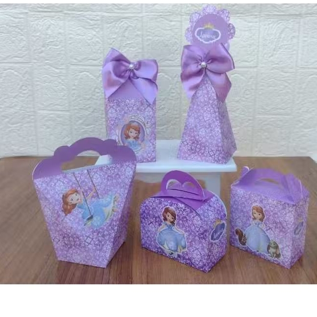 PEGUE E MONTE - Kit Festa Personalizados  PRINCESA SOFIA Lembrancinhas Caixinhas para Aniversário