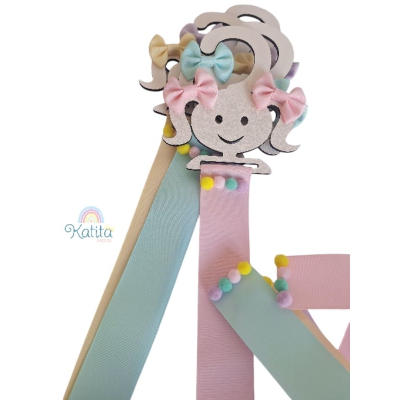 Kit organizador de laço, porta laço  bonequinha, cabide em MDF laço bico pato