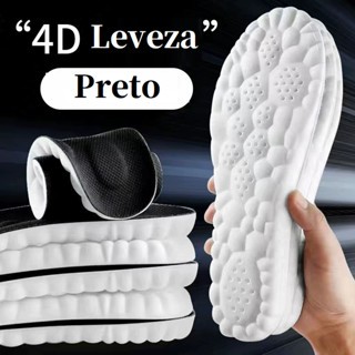 Palmilhas esportivas 4D de látex confortáveis e antiderrapantes em Oferta na Shopee