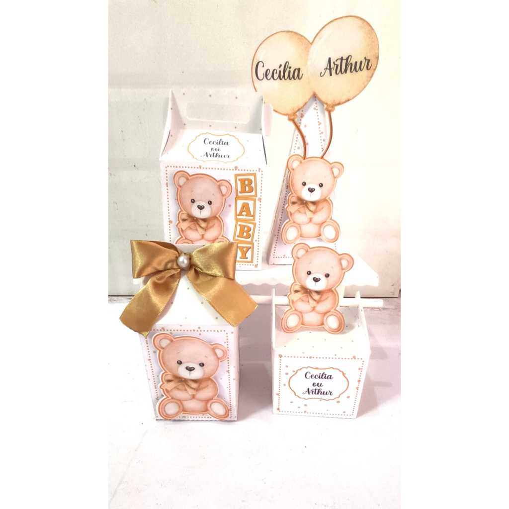 Kit Festa  Lembrancinhas Personalizadas Chá Revelação - caixinhas personalizadas - papelaria personalizada