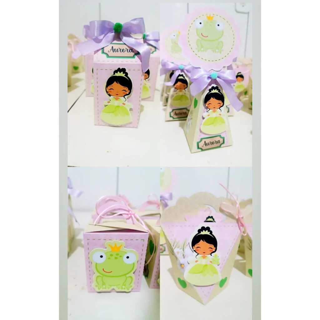 Kit Festa  Lembrancinhas Personalizadas Princesa Tiana - caixinhas personalizadas - papelaria personalizada