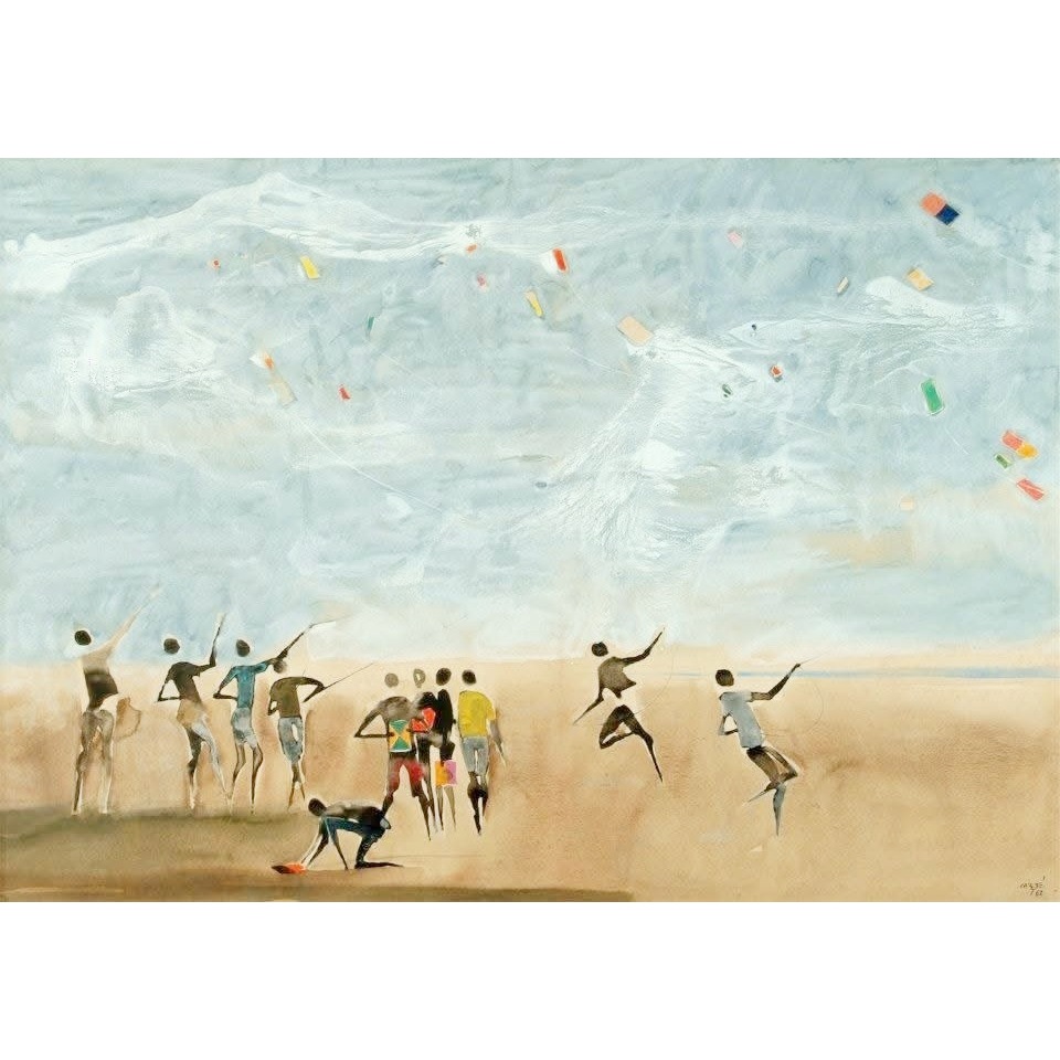 Pôster  -    Carybé - Pipas Na Praia   -  Art Decora  -   33 Cm X 48 Cm