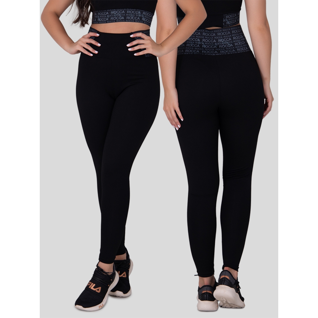 Legging Feminina Cinta Compressão Suplex Poliamida Rocca em Oferta na Shopee