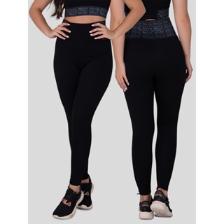 Legging Feminina Cinta Compressão Suplex Poliamida Rocca em Oferta na Shopee