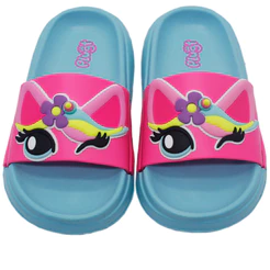 Chinelo Slide Infantil Menina Plugt Unicórnio Macio EVA Nuvem Leve Confortável Pink Algodão