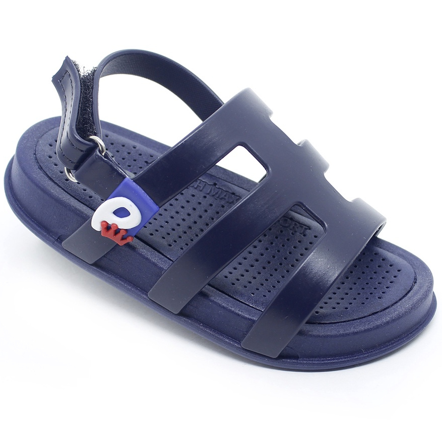 Sandália Infantil Plugt Menino Azul Marinho Confortável Leve Tiras Macias Antiderrapante em Oferta na Shopee