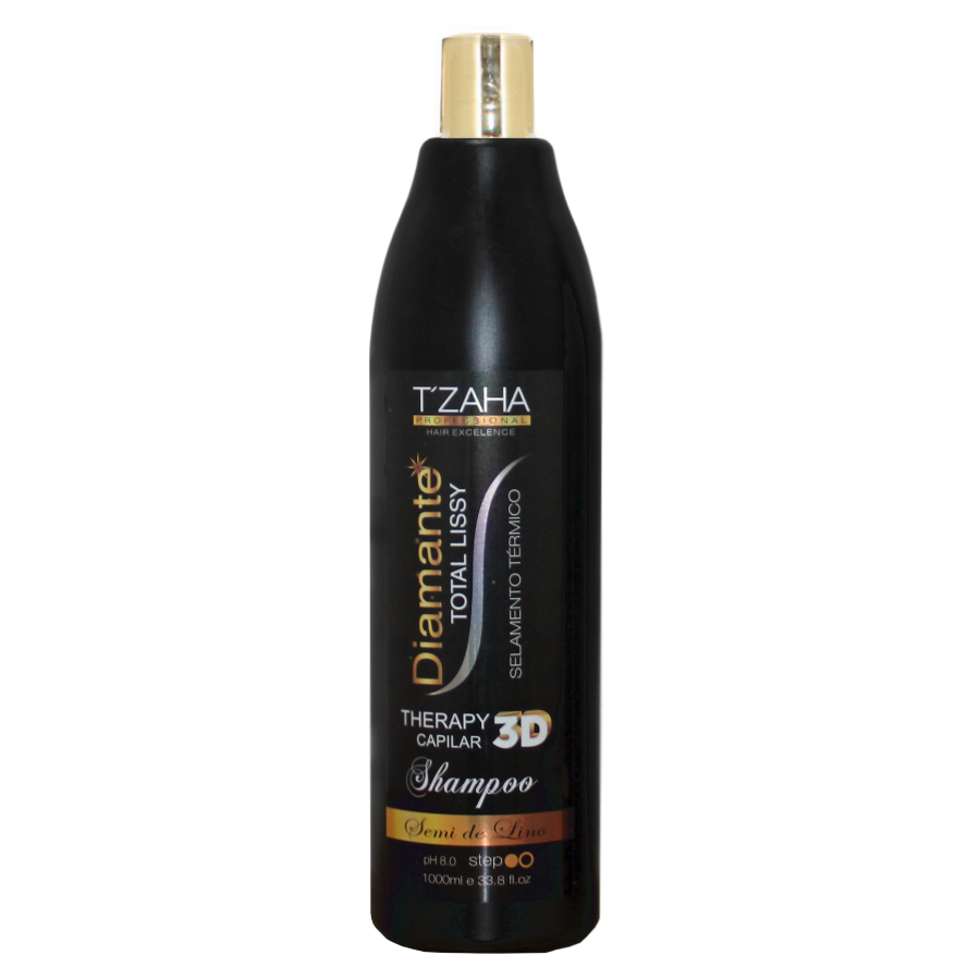 Tzaha Profissional Shampoo Para Escova Progressiva Diamante 3D 1Litro Anti Resíduo