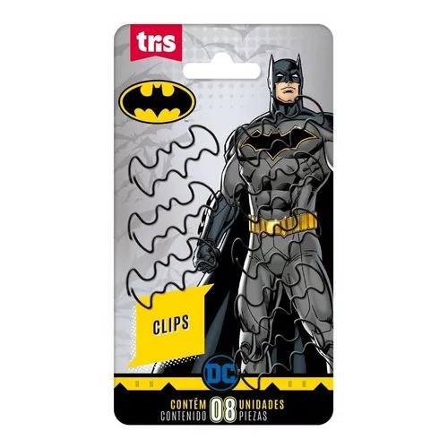 CLIPS BATMAN BLACK CART 8UN. TRIS