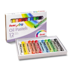 Giz Pastel Oleoso C/12 Cores PHN-12 PENTEL