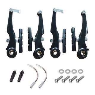 Freio V-brake Tipo Logan Alumínio Bike Mtb Preto ou Prata Com Sapata Allen Orbital + Guia de freio e parafuso